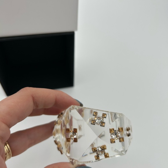 Givenchy - 4G Plumetis Embellished Cuff Bracelet - Picture 8 of 9